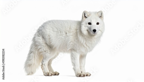 arctic fox on white background