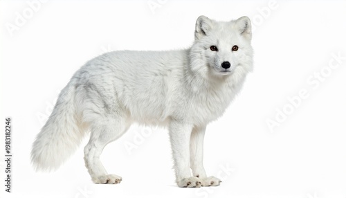 white wolf isolated on white