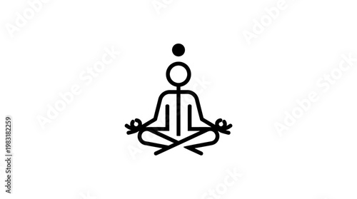 Minimalist Meditation Symbol with Aura