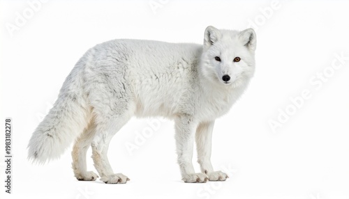arctic fox isolated on white