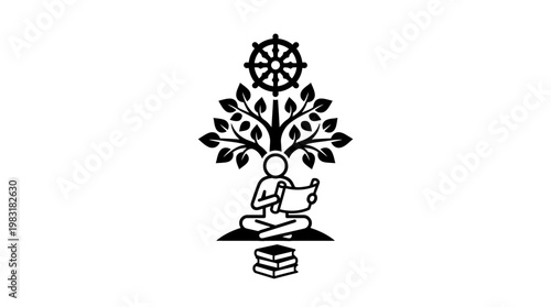 Symbol of Buddhist Teaching and Knowledge