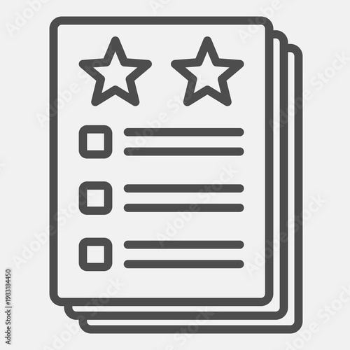 Voter election program paper line icon, democracy day concept. Vector graphics. Document sign with outline style icon for mobile or web design.