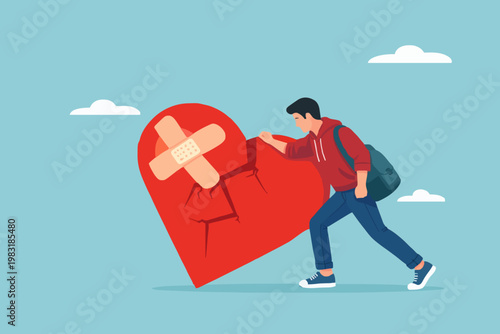 Broken Heart and Young Man