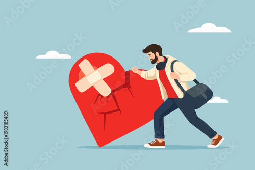 Sad Man With Broken Heart