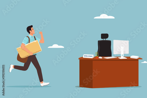Man Running With Package