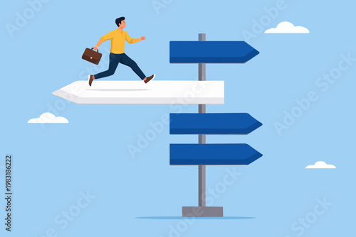 Business Man With Direction