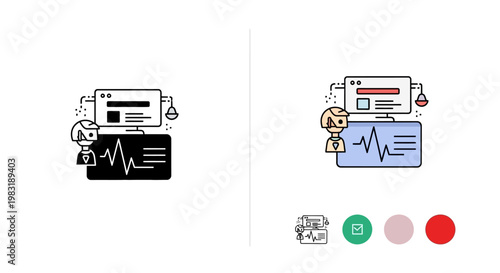 Online medical consultation, telemedicine concept