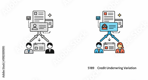 Credit Underwriting Process Variation Icon
