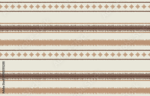 Quadro em tela ethnic ikat seamless pattern