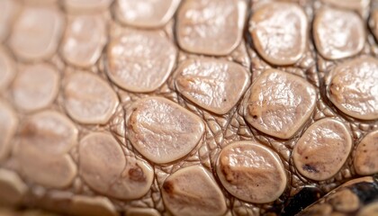 Detailed Macro Photography of a Reptile's Scaly Skin