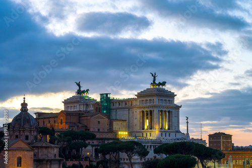Rome Skyline with Vittoriano and Imperial Forums