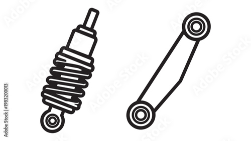 Coil spring shock absorber and suspension arm