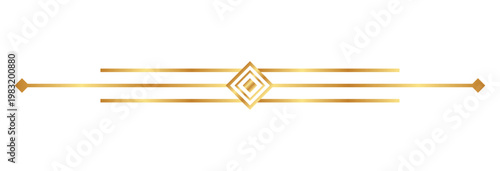Tableau sur toile Luxury golden geometric divider ornament
