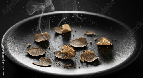 Sizzling Truffles in a Metal Pan