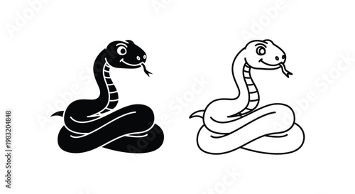 Cobra Snakes Art Design Vector Illustration Vector