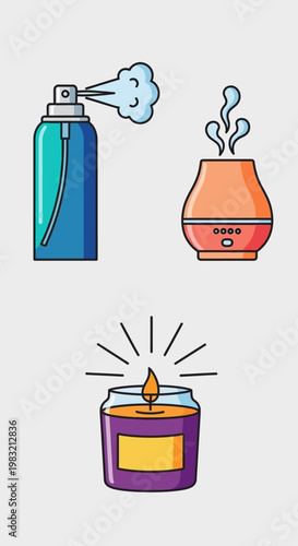 Aromatherapy Set: Diffuser, Candle, and Spray for Home Fragrance and Relaxation