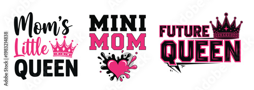 A cute little girl is a future queen with her mom tshirt design