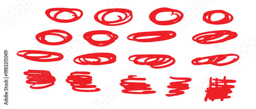 Set of red number zero and red number set love themed symbols illustration with hearts chili pepper ribbon candy lipstick arrow and valentine design elements