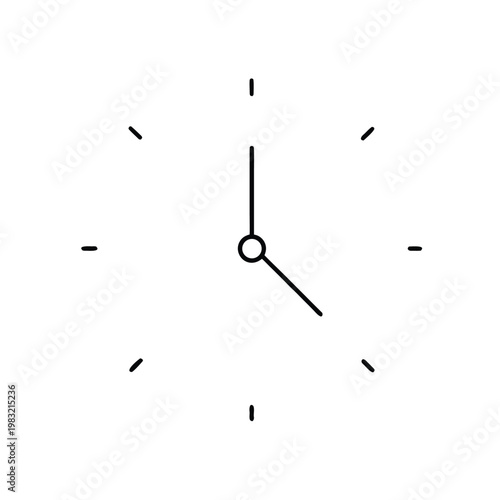 Blank Clock Face with Hands Isolated on White Background for Watch Design Set