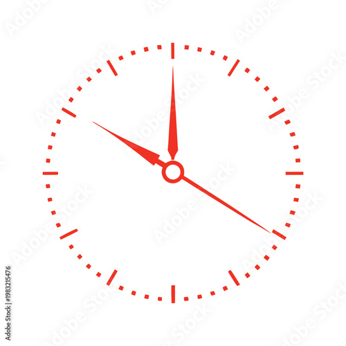 Blank Clock Face with Hands Isolated on White Background for Watch Design Set