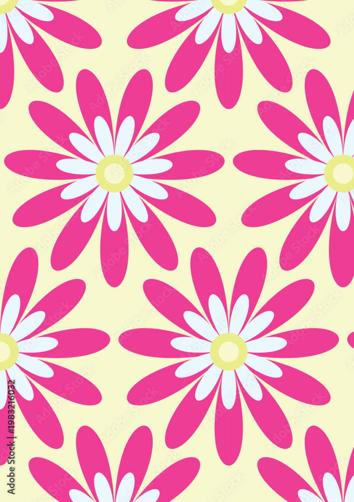 Fototapeta premium Flower pink pattern botanical nature theme for fresh vertical background