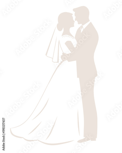 Novios silueta ceremonia.