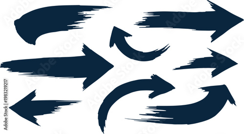 Dynamic set of directional arrows indicating various movement possibilities