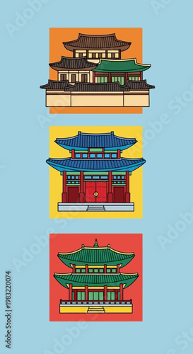 Korean Traditional Architecture: Gyeongbokgung Palace Buildings Collection