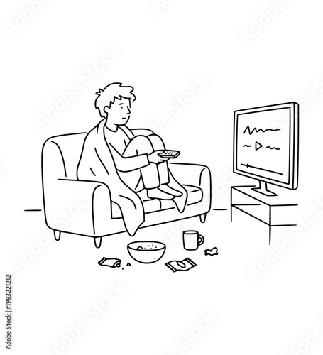 Watching TV binge session