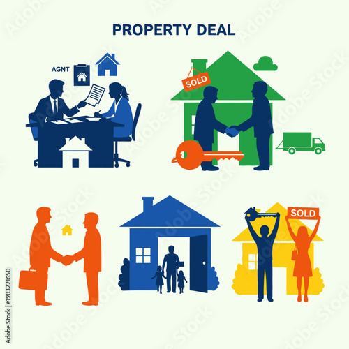Property Deal Icons: Buying, Selling, and Moving House