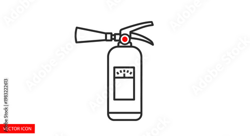 Fire Extinguisher Icon - Safety Equipment Vector Illustration