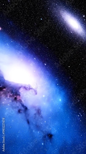 Cosmic nebulae and celestial bodies in deep space with stardust