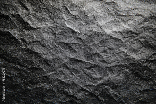 Dark Grey Slate Stone Texture Background with Rough Surface and Natural Pattern.