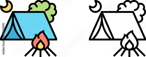 Camping Tent Night Outdoor Adventure