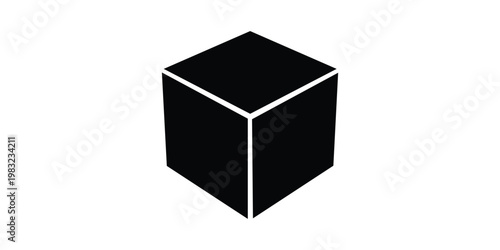 cube vector icon 10 eps