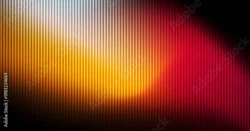 Orange ribbed abstract background on dark space with reeded glass decoration. Modern graphic design element vertical cutout style concept for web banner, art, flyer, card, or brochure cover