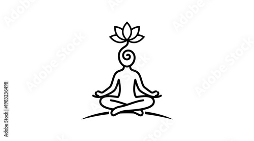 Meditating Figure with Lotus Flower Crown