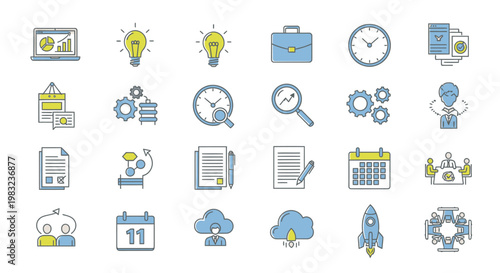 Business icons and symbols collection.
