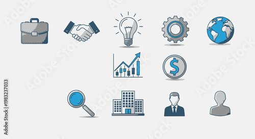 Business icons and symbols collection.
