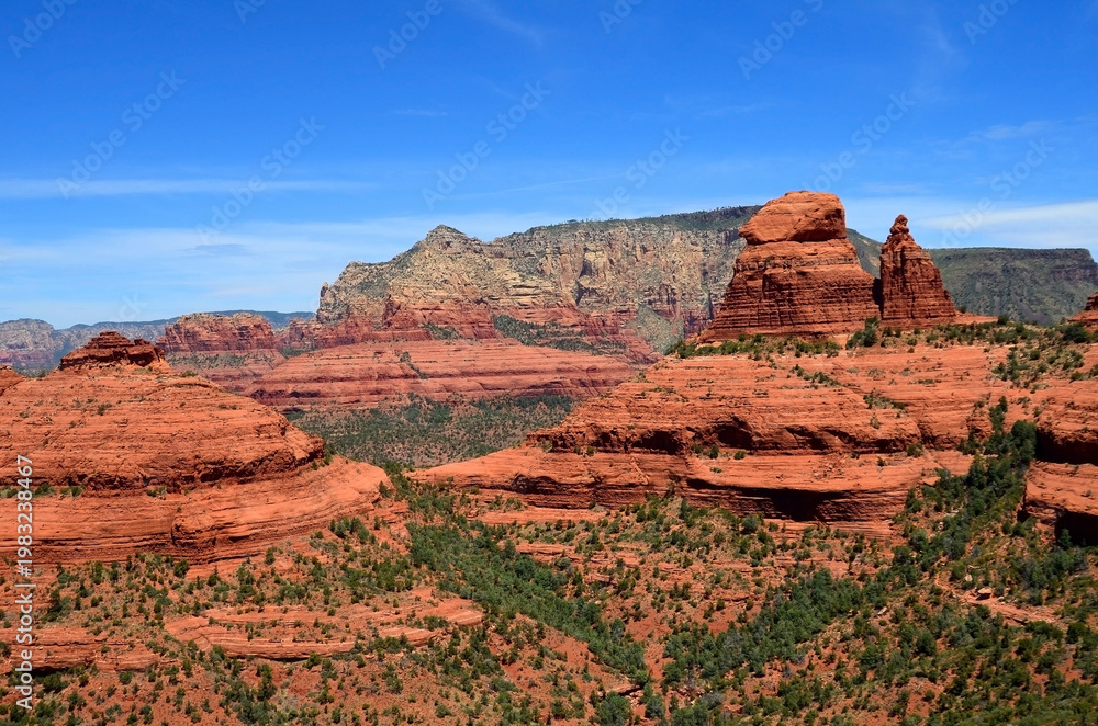 Fototapeta premium Aerial View Red Rock Country surrounding Sedona Arizona