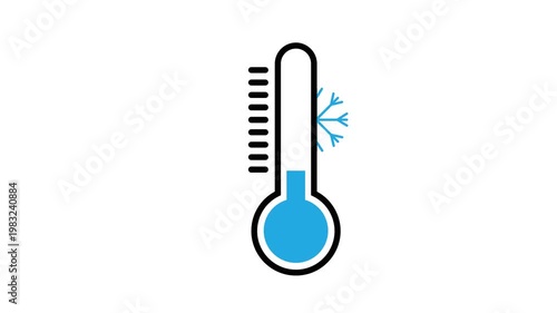 thermometer isolated on white background footage animation 4k video