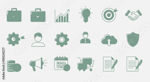 Business icons and symbols collection.