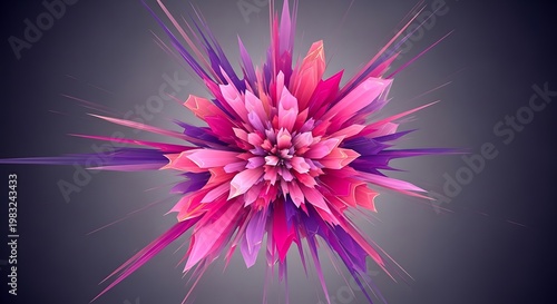Abstract Explosion of Pink and Purple Hues - A Dynamic Visual Symphony.