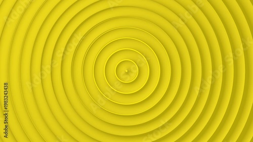 Abstract Yellow Concentric Circles Rippling Background 4K Seamless Loop