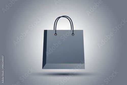 Digital Shopping Bag E-commerce Concept