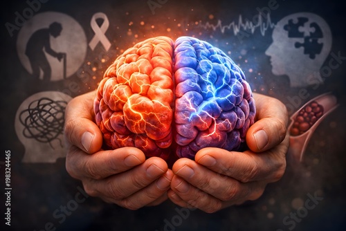 Brain disease concept