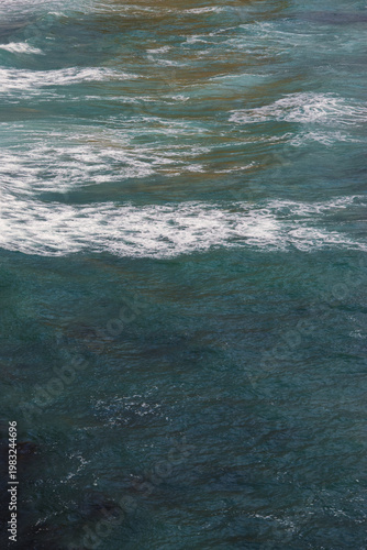 Foam off the back of waves