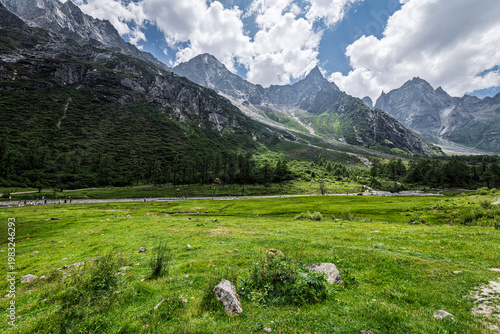 Bipenggou Scenic Area, Lixian County, Aba Tibetan and Qiang Autonomous Prefecture, Sichuan Province, China.