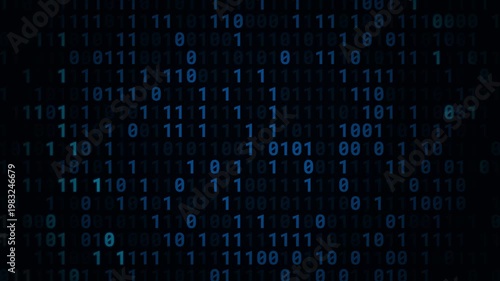 Cinematic Macro Binary Code Matrix  4K Seamless Loop