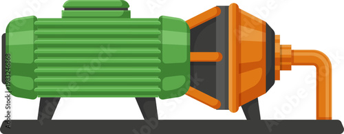 Electric motor and centrifugal pump providing mechanical power for fluid transfer process